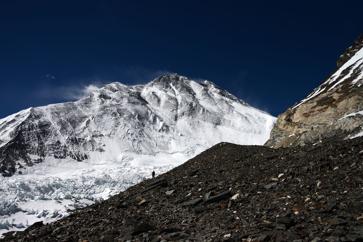 47 Mount Everest Northeast Ridge And North Face As The Trail Curves Around Changtse on East Rongbuk Glacier On The Way To Mount Everest North Face Advanced Base Camp In Tibet